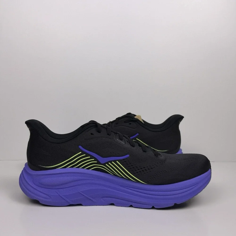 Hoka One One Clifton 11 Running Shoe Men Sz 10 Black/Purple 1176572 Sample